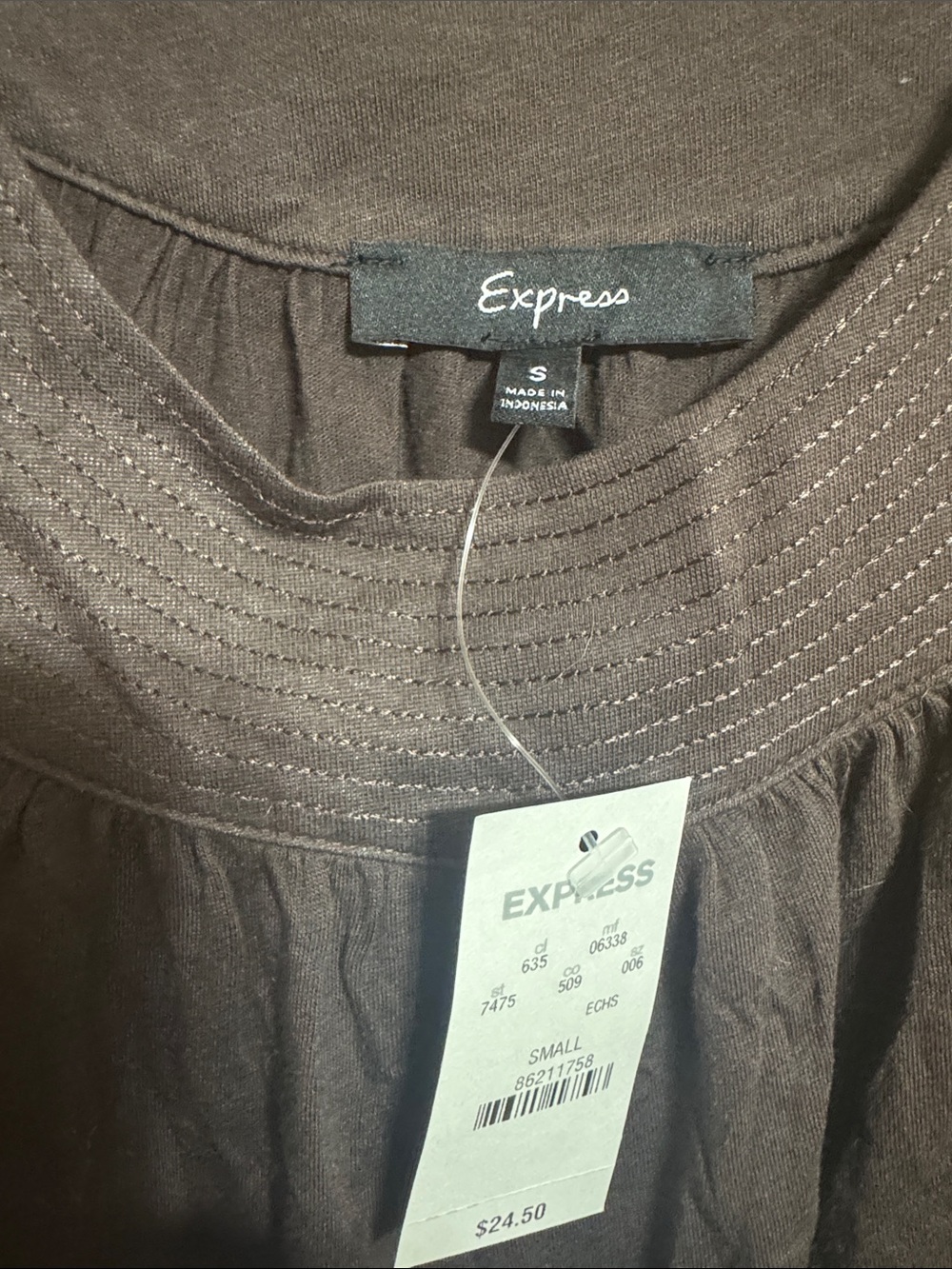 Express Brown Scoop Neck Tank Top - Picture 2 of 5